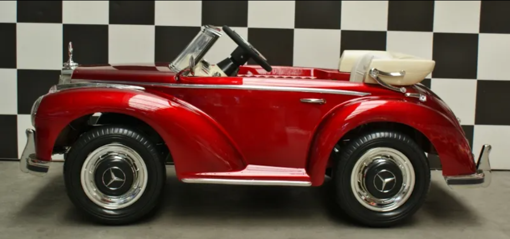 Mercedes-Benz 300S Kinder Oldtimer Elektroauto 12V – Lizenziert mit Ledersitz, MP3, Fernbedienung