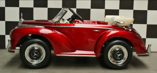 Mercedes-Benz 300S Kinder Oldtimer Elektroauto 12V – Lizenziert mit Ledersitz, MP3, Fernbedienung