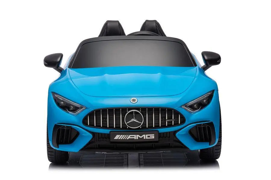 Mercedes SL63 AMG Kinder Elektroauto 24V in Blau – Lizenziert, Fernbedienung, Leder, EVA, MP3