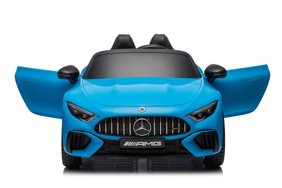 Mercedes SL63 AMG Kinder Elektroauto 24V in Blau – Lizenziert, Fernbedienung, Leder, EVA, MP3