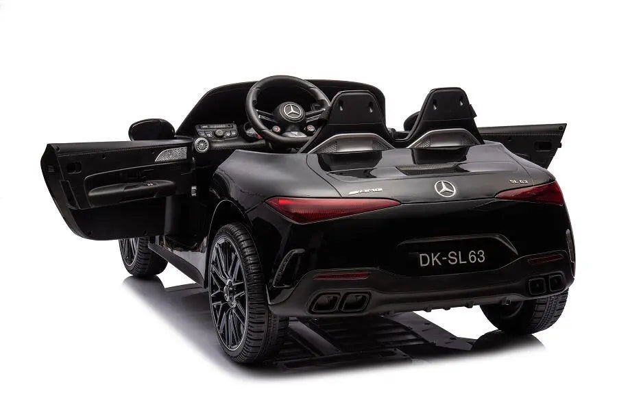 Mercedes SL63 AMG Kinder Elektroauto 12V in Schwarz oder Weiß – Lizenziert, Fernbedienung, Leder, EVA, MP3