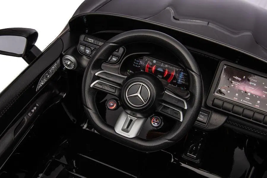 Mercedes SL63 AMG Kinder Elektroauto 12V in Schwarz oder Weiß – Lizenziert, Fernbedienung, Leder, EVA, MP3