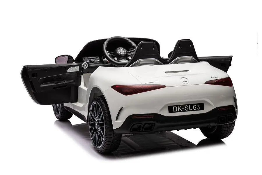 Mercedes SL63 AMG Kinder Elektroauto 12V in Schwarz oder Weiß – Lizenziert, Fernbedienung, Leder, EVA, MP3