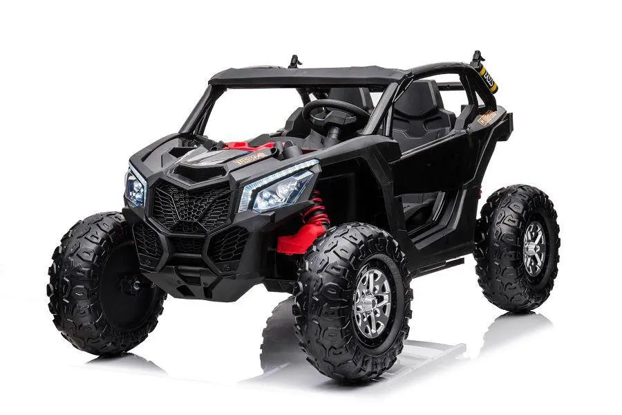 Elektro Kinder Offroad Buggy Fahrzeug 4x 24V - 2-Sitzer, Leder, 10kmh MP3, Bluetooth mit Fernbedienung