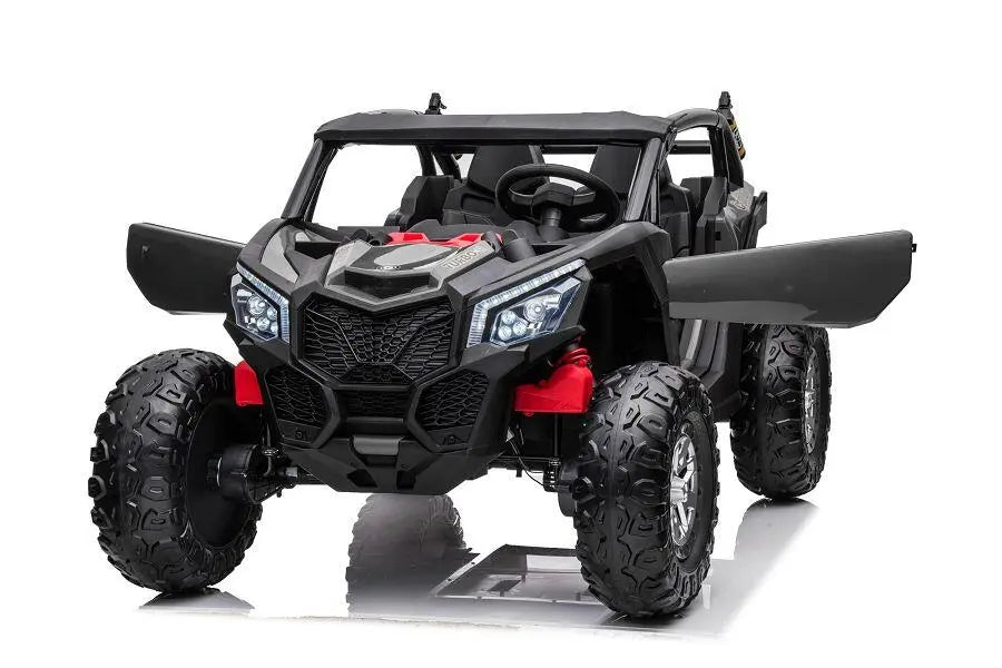 Elektro Kinder Offroad Buggy Fahrzeug 4x 24V - 2-Sitzer, Leder, 10kmh MP3, Bluetooth mit Fernbedienung