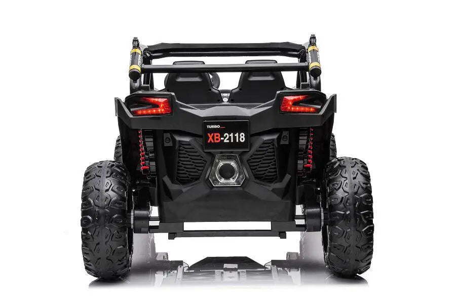 Elektro Kinder Offroad Buggy Fahrzeug 4x 24V - 2-Sitzer, Leder, 10kmh MP3, Bluetooth mit Fernbedienung