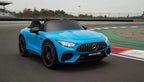 Mercedes SL63 AMG Kinder Elektroauto 24V in Blau – Lizenziert, Fernbedienung, Leder, EVA, MP3