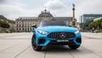 Mercedes SL63 AMG Kinder Elektroauto 24V in Blau – Lizenziert, Fernbedienung, Leder, EVA, MP3