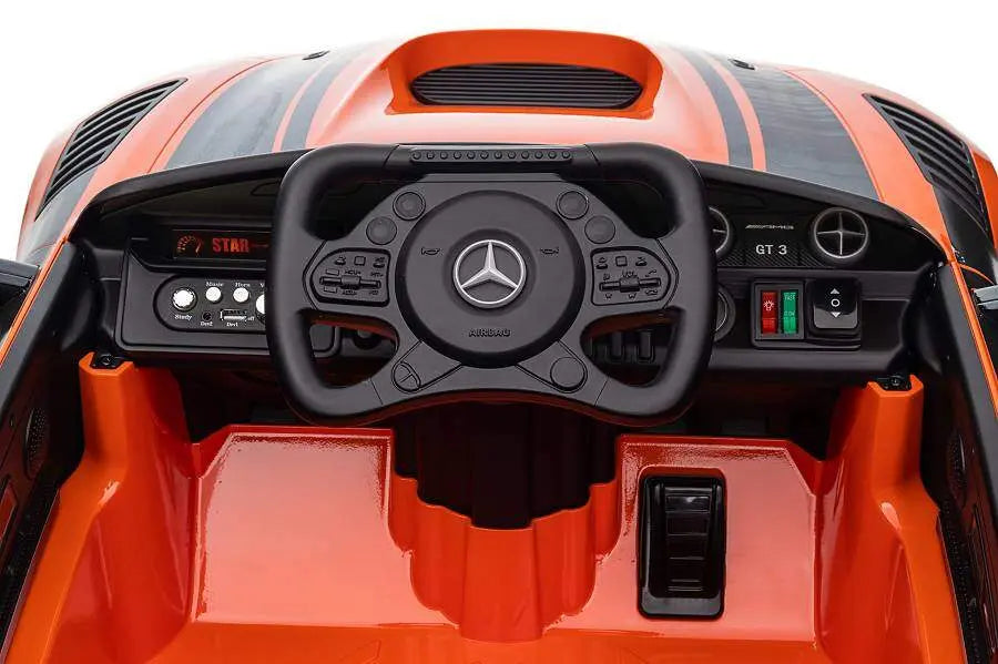 Mercedes AMG GT3 Kinder Elektroauto Lizenziert - MP3, Leder, EVA, Fernbedienung