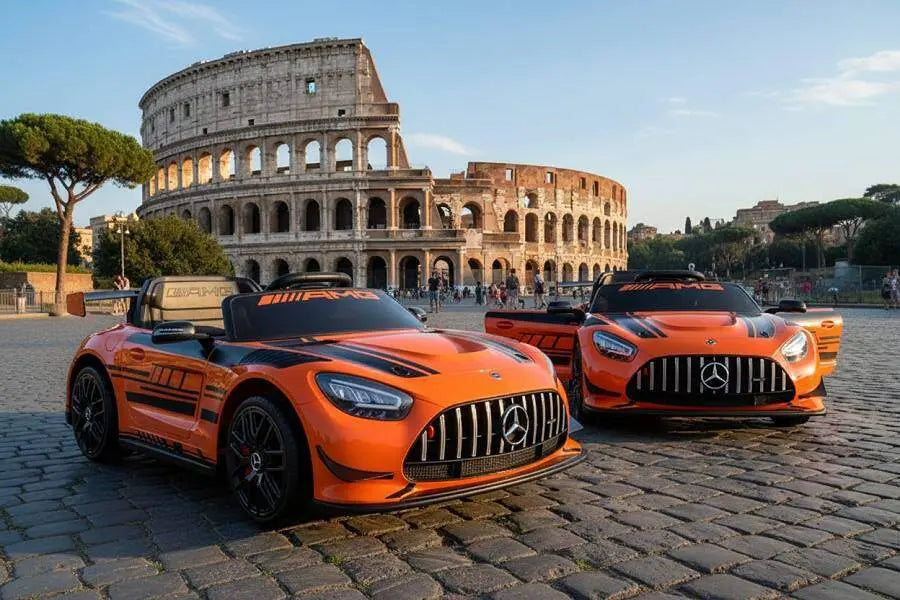 Mercedes AMG GT3 Kinder Elektroauto Lizenziert - MP3, Leder, EVA, Fernbedienung