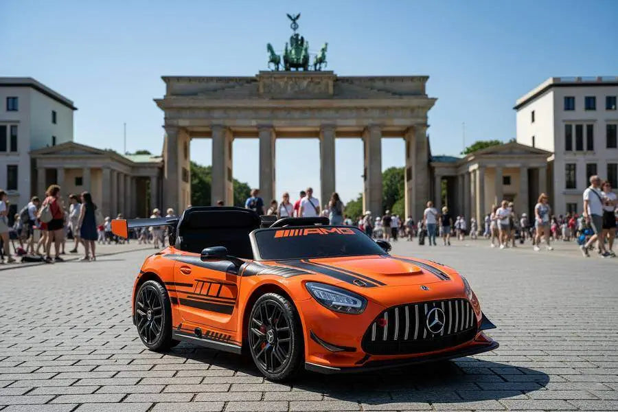 Mercedes AMG GT3 Kinder Elektroauto Lizenziert - MP3, Leder, EVA, Fernbedienung