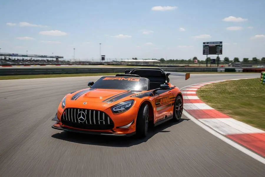 Mercedes AMG GT3 Kinder Elektroauto Lizenziert - MP3, Leder, EVA, Fernbedienung