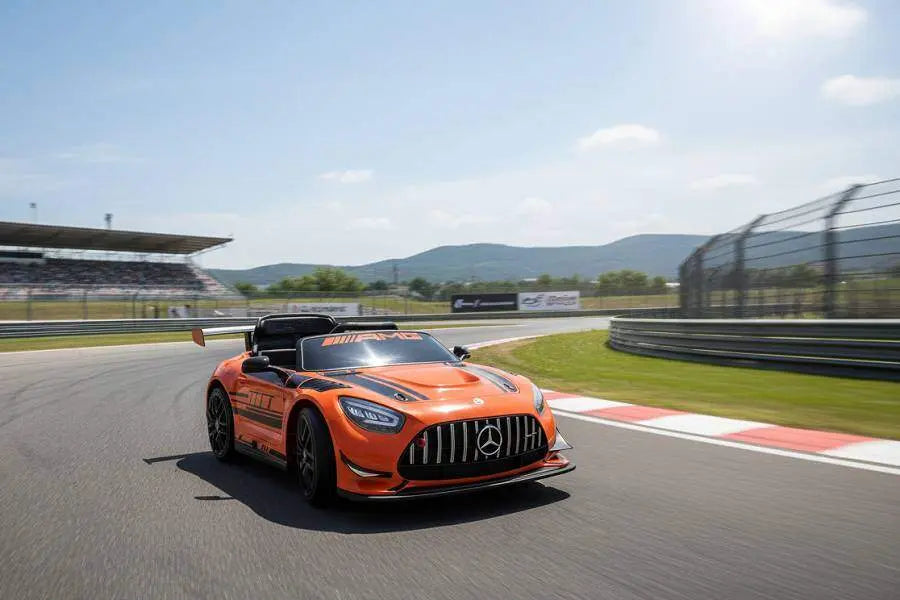 Mercedes AMG GT3 Kinder Elektroauto Lizenziert - MP3, Leder, EVA, Fernbedienung