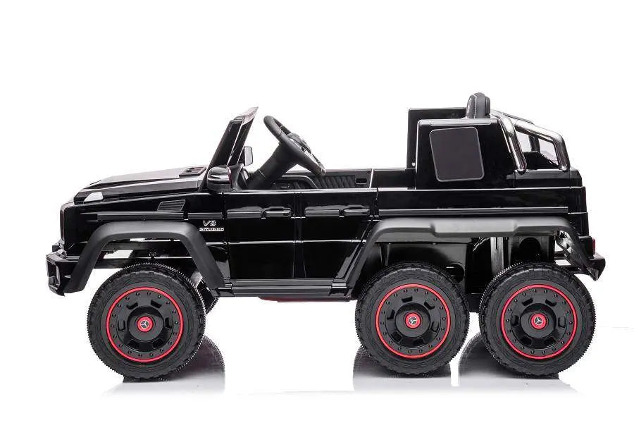 Mercedes G63 AMG 6x6 Kinder Elektroauto lizenziert in weiß oder schwarz – Leder, EVA, Fernbedienung, MP3