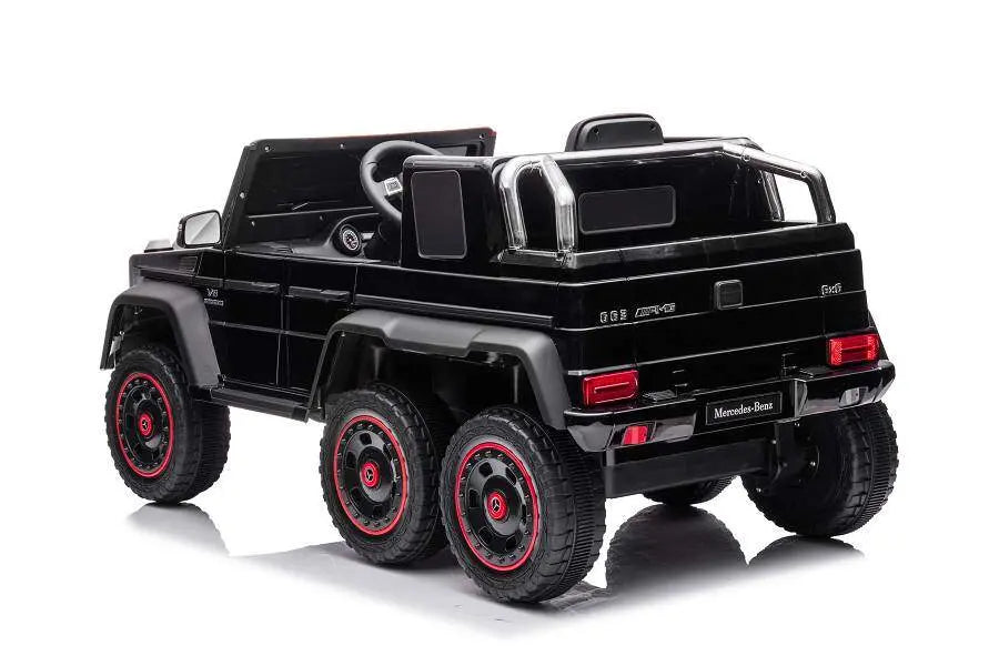 Mercedes G63 AMG 6x6 Kinder Elektroauto lizenziert in weiß oder schwarz – Leder, EVA, Fernbedienung, MP3