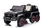 Mercedes G63 AMG 6x6 Kinder Elektroauto lizenziert in weiß oder schwarz – Leder, EVA, Fernbedienung, MP3