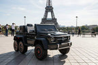 Mercedes G63 AMG 6x6 Kinder Elektroauto lizenziert in weiß oder schwarz – Leder, EVA, Fernbedienung, MP3