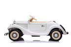 Mercedes-Benz 540K Oldtimer Elektroauto für Kinder in Weiß – Lizenziert mit Ledersitz, Musik, Fernsteuerung