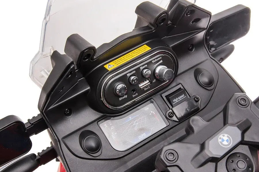BMW F850 GS Elektro Kindermotorrad  – 12V mit Stützräder, Musik und Lichter, EVA, MP3