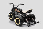 Elektro Kindermotorrad 24V – 2x800W Brushless Motor, Leder, LED, 10km/h, MP3