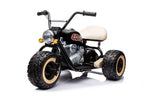 Elektro Kindermotorrad 24V – 2x800W Brushless Motor, Leder, LED, 10km/h, MP3