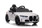 BMW M4 Kinder Elektrofahrzeug in Weiß – 12V, Leder, EVA, Fernbedienung, LED, Lizenziert