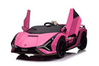 Lamborghini Sian 2-Sitzer Kinder Elektroauto - 24V, Fernbedienung, EVA, Leder in Schwarz oder Pink