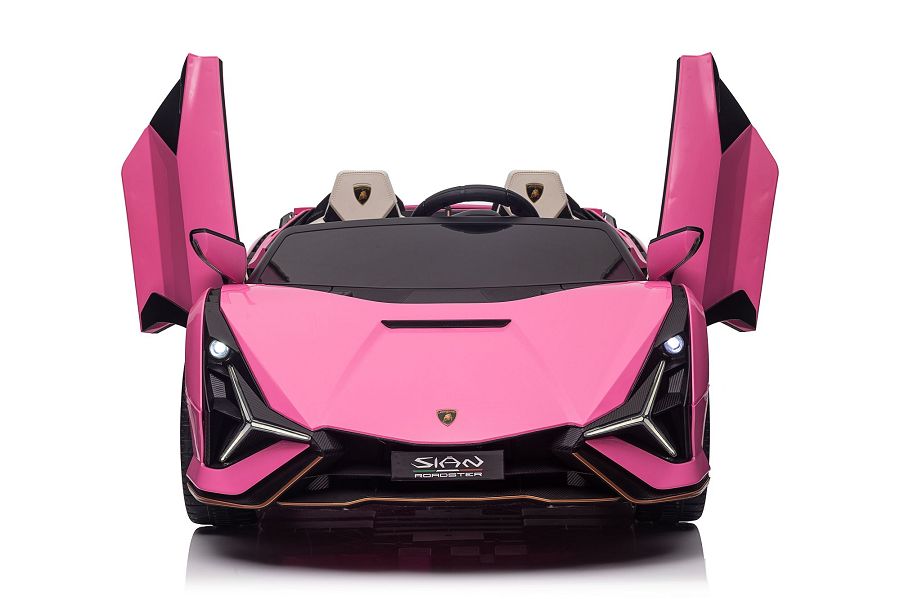 Lamborghini Sian 2-Sitzer Kinder Elektroauto - 24V, Fernbedienung, EVA, Leder in Schwarz oder Pink