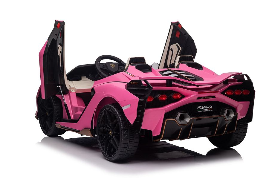 Lamborghini Sian 2-Sitzer Kinder Elektroauto - 24V, Fernbedienung, EVA, Leder in Schwarz oder Pink