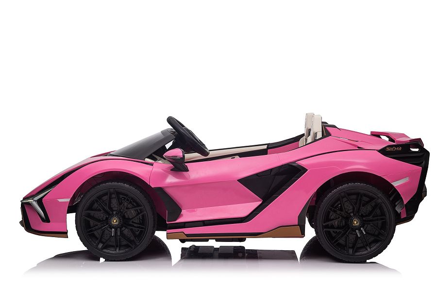 Lamborghini Sian 2-Sitzer Kinder Elektroauto - 24V, Fernbedienung, EVA, Leder in Schwarz oder Pink