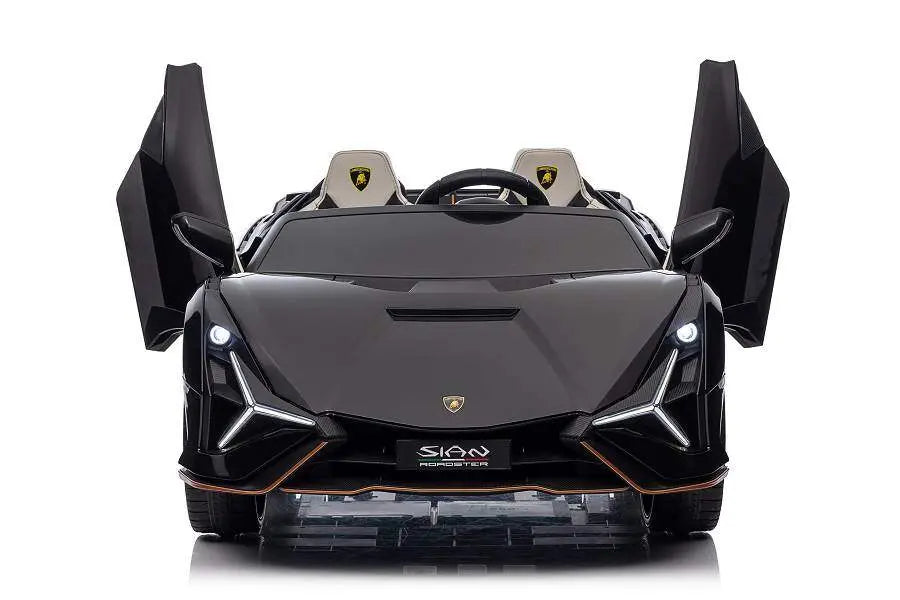 Lamborghini Sian 2-Sitzer Kinder Elektroauto - 24V, Fernbedienung, EVA, Leder in Schwarz oder Pink
