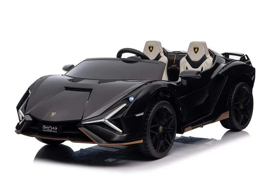 Lamborghini Sian 2-Sitzer Kinder Elektroauto - 24V, Fernbedienung, EVA, Leder in Schwarz oder Pink