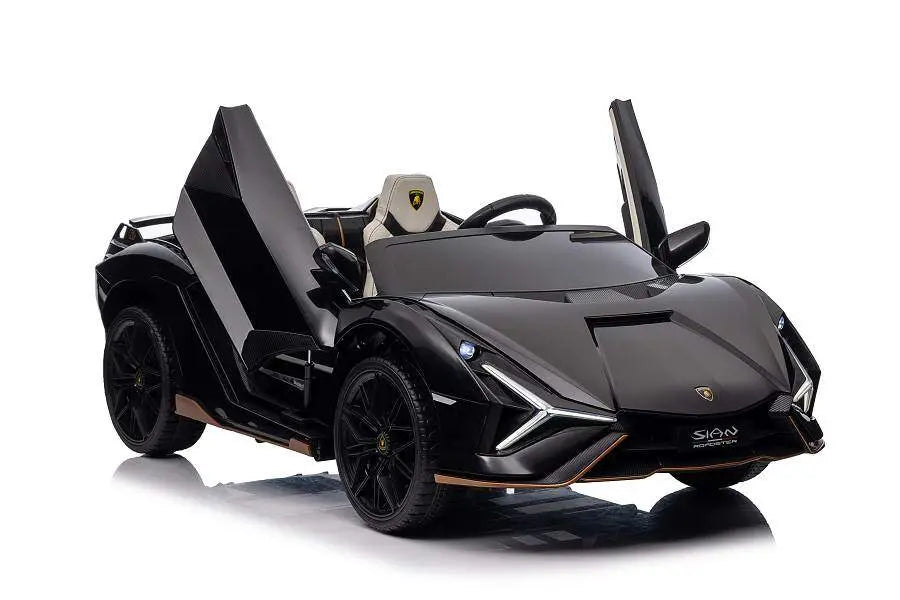 Lamborghini Sian 2-Sitzer Kinder Elektroauto - 24V, Fernbedienung, EVA, Leder in Schwarz oder Pink