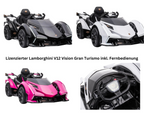 Lamborghini V12 Vision Gran Turismo Kinder Elektroauto – Lizenziert + RC, Leder