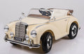 Mercedes-Benz 300S Oldtimer Elektroauto für Kinder in Beige – Lizenziert mit Ledersitz, MP3, Fernbedienung