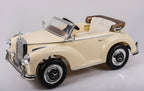 Mercedes-Benz 300S Oldtimer Elektroauto für Kinder in Beige – Lizenziert mit Ledersitz, MP3, Fernbedienung