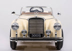 Mercedes-Benz 300S Oldtimer Elektroauto für Kinder in Beige – Lizenziert mit Ledersitz, MP3, Fernbedienung