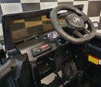 Mercedes G63 AMG in Schwarz – Kinder Elektroauto lizenziert mit Ledersitzen, Vollgummireifen, Fernbedienung, MP3, Stoßdämpfer
