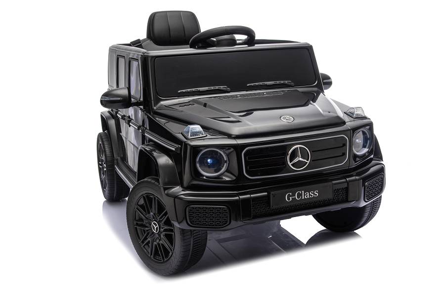 Mercedes G580 AMG in Schwarz oder Grau – Kinder Elektroauto lizenziert mit Ledersitzen, Vollgummireifen, Fernbedienung, MP3, Stoßdämpfer