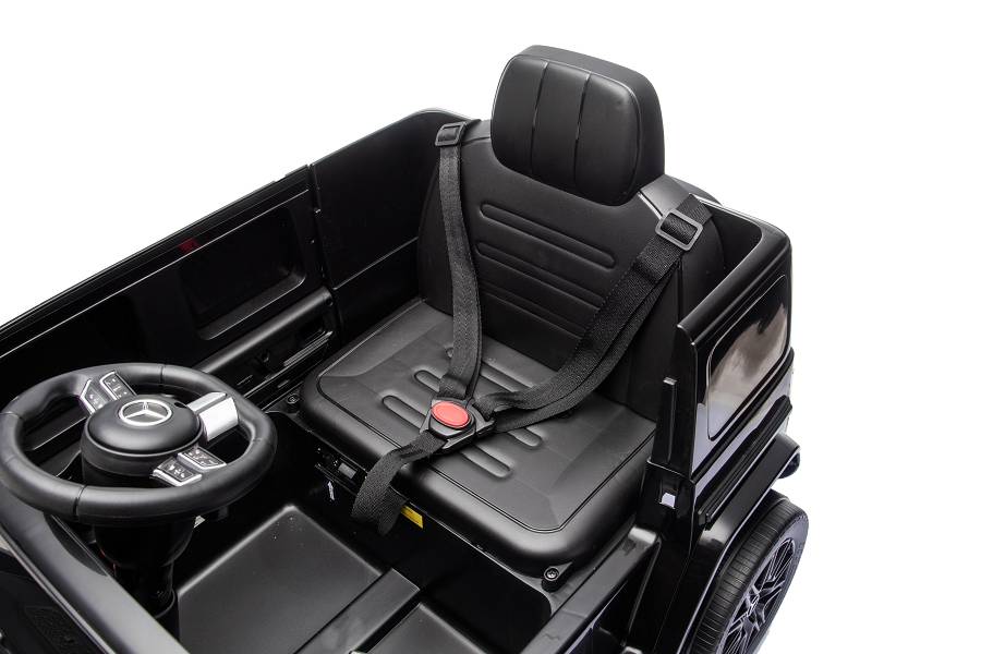 Mercedes G580 AMG in Schwarz oder Grau – Kinder Elektroauto lizenziert mit Ledersitzen, Vollgummireifen, Fernbedienung, MP3, Stoßdämpfer