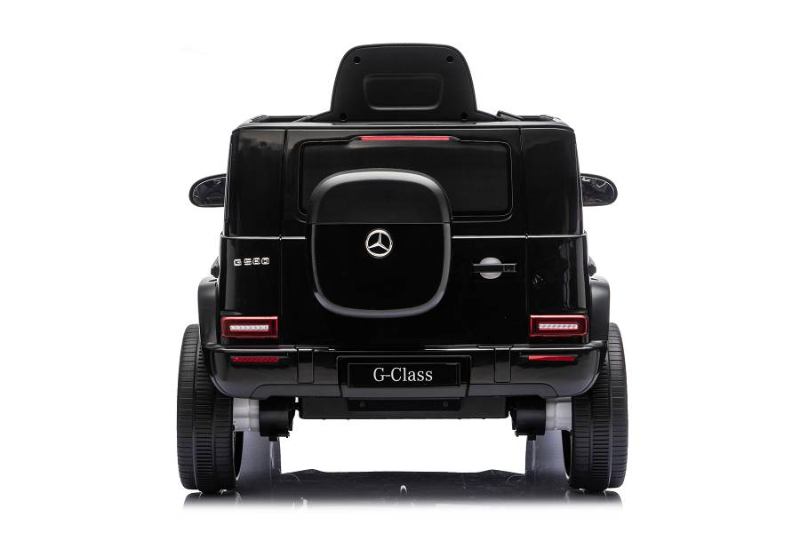 Mercedes G580 AMG in Schwarz oder Grau – Kinder Elektroauto lizenziert mit Ledersitzen, Vollgummireifen, Fernbedienung, MP3, Stoßdämpfer