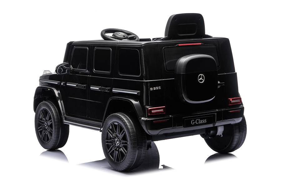 Mercedes G580 AMG in Schwarz oder Grau – Kinder Elektroauto lizenziert mit Ledersitzen, Vollgummireifen, Fernbedienung, MP3, Stoßdämpfer