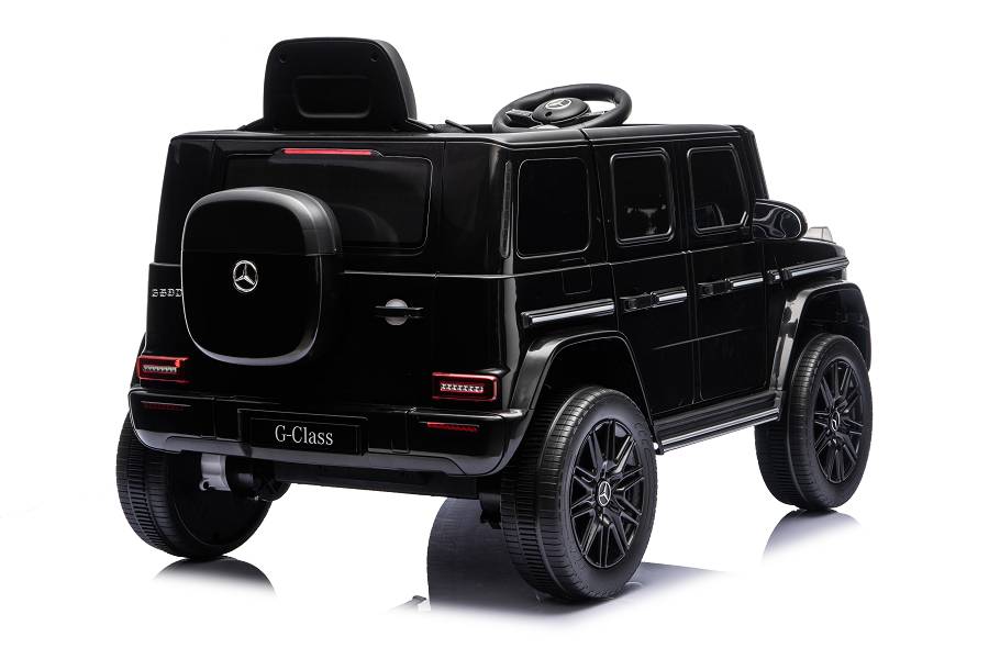 Mercedes G580 AMG in Schwarz oder Grau – Kinder Elektroauto lizenziert mit Ledersitzen, Vollgummireifen, Fernbedienung, MP3, Stoßdämpfer