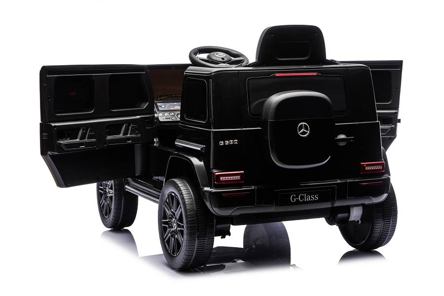 Mercedes G580 AMG in Schwarz oder Grau – Kinder Elektroauto lizenziert mit Ledersitzen, Vollgummireifen, Fernbedienung, MP3, Stoßdämpfer