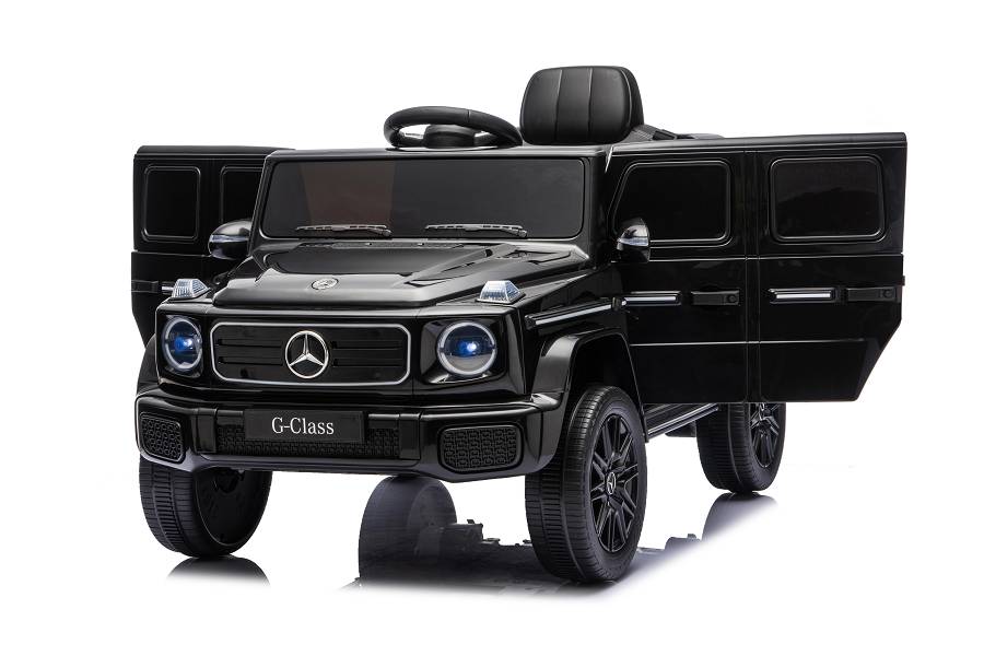 Mercedes G580 AMG in Schwarz oder Grau – Kinder Elektroauto lizenziert mit Ledersitzen, Vollgummireifen, Fernbedienung, MP3, Stoßdämpfer