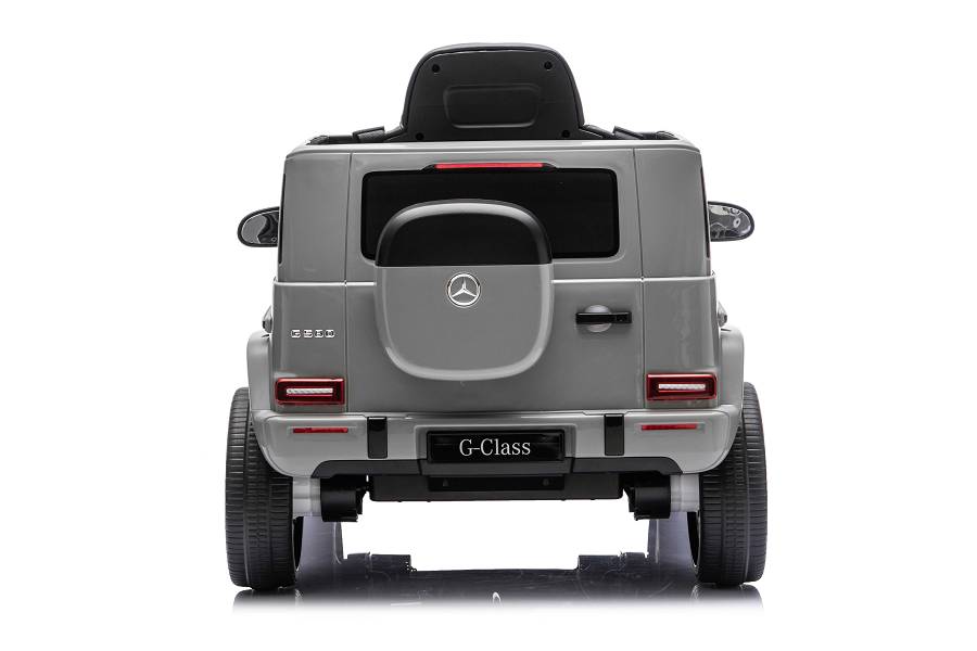 Mercedes G580 AMG in Schwarz oder Grau – Kinder Elektroauto lizenziert mit Ledersitzen, Vollgummireifen, Fernbedienung, MP3, Stoßdämpfer