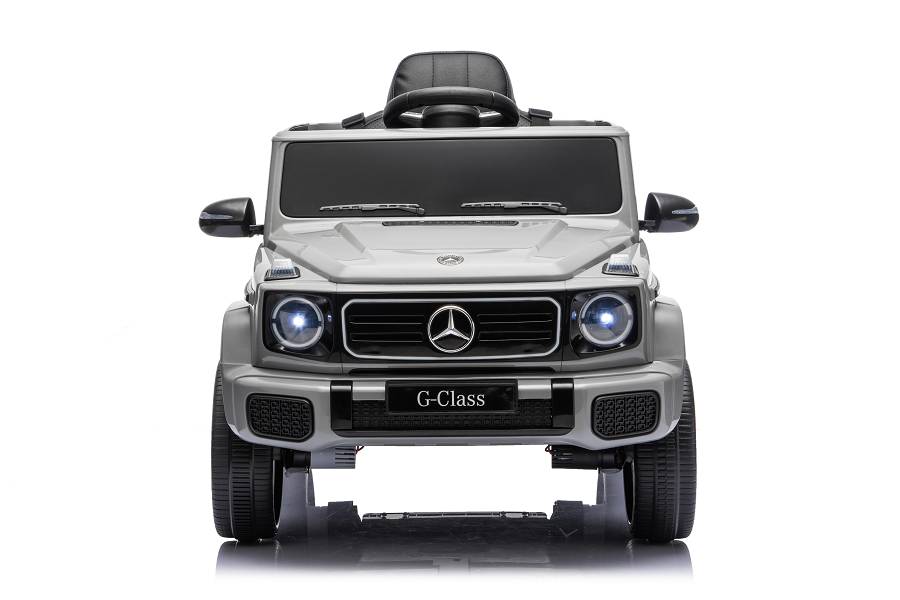 Mercedes G580 AMG in Schwarz oder Grau – Kinder Elektroauto lizenziert mit Ledersitzen, Vollgummireifen, Fernbedienung, MP3, Stoßdämpfer