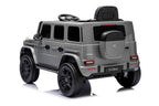 Mercedes G580 AMG in Schwarz oder Grau – Kinder Elektroauto lizenziert mit Ledersitzen, Vollgummireifen, Fernbedienung, MP3, Stoßdämpfer