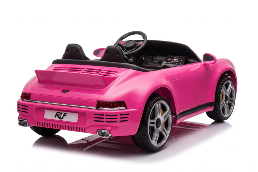 Porsche Ruf 2-Sitzer Kinder Elektroauto mit leistungsstarken 24V Akku  – Lizenziert, Leder, MP3, Fernbedienung, EVA, Stoßdämpfern