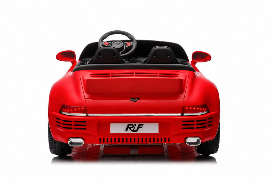 Porsche Ruf 2-Sitzer Kinder Elektroauto mit leistungsstarken 24V Akku  – Lizenziert, Leder, MP3, Fernbedienung, EVA, Stoßdämpfern
